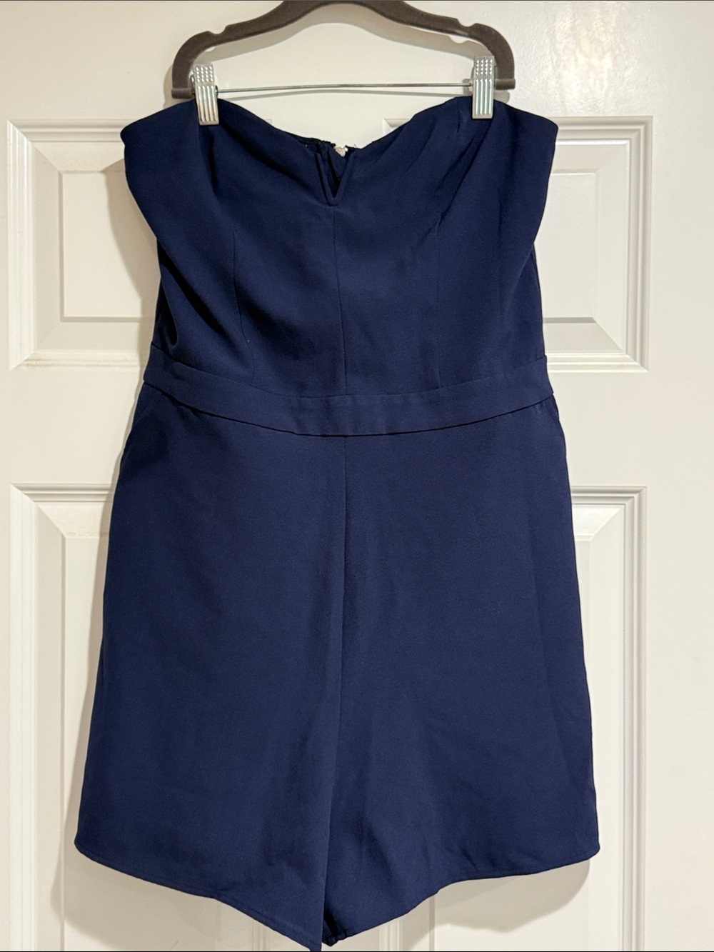 Navy Strapless Romper